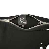 Alexander McQueen Black Zip Boat Neck Midi Dress (IT40/M)