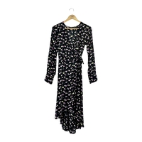 Levete Room Cherry Print Midi Wrap Dress (S)