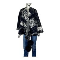 Annikki Karvinen Handmade Wool Wrap Poncho (OS)