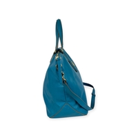 Escada Blue Leather Tote / Shoulder Bag