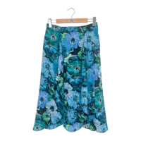 STELLA MCCARTNEY Floral-Print Silk Midi Skirt (IT40)
