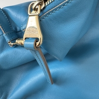 Escada Blue Leather Tote / Shoulder Bag