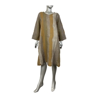 Gudrun Sjöden Рокля от лен и памук на райета (L)