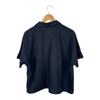 Cos Short-sleeved Linen Shirt - black (L/XL)