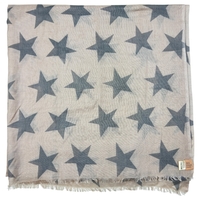 Becksöndergaard women's scarf with stars - wool and silk