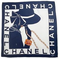 90s Chanel Mademoiselle копринен шал