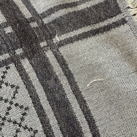 Gucci Fox Fur Wool Silk Scarf stole poncho GG monogram 124x130