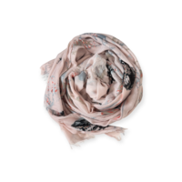 No brand wool blend print scarf 84x184