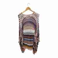 Missoni Mare Multicolour Chevron Knit Poncho (S)
