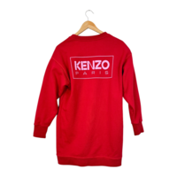 Kenzo Red logo sweater dress (M)