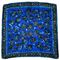 No-brand silk print scarf 66x66
