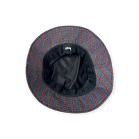 Stussy Big Logo Striped Bucket Hat (L/XL