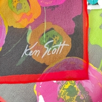 Ken Scott Floral Silk Scarf