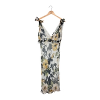 Sonia Fortuna floral print silk dress (L)