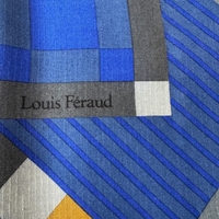 Louis Feraud Geometric принт шал вълна и коприна