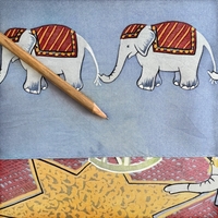 No brand копринен принт шал 88x88