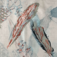 No brand wool blend print scarf 84x184
