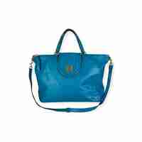 Escada Blue Leather Tote / Shoulder Bag