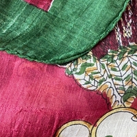 Luxurious scarf made of woven natural silk with horse motifs