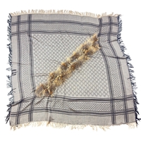 Gucci Fox Fur Wool Silk Scarf stole poncho GG monogram 124x130