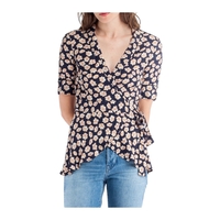 Ganni Montrose Crepe Wrap Blouse (36)