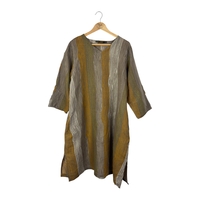 Gudrun Sjöden Рокля от лен и памук на райета (L)