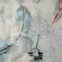 No brand wool blend print scarf 84x184