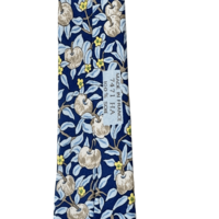 Vintage HERMÈS Apple & Blossom tie fruit flower print silk Tie 59''
