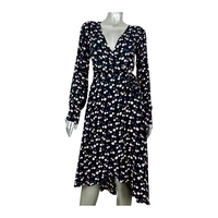 Levete Room Cherry Print Midi Wrap Dress (S)