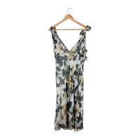 Sonia Fortuna floral print silk dress (L)