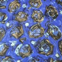 No-brand silk print scarf 66x66