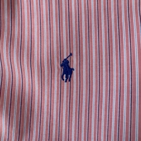 RALPH LAUREN Pink Striped Classic Fit Button-Down Shirt (M)