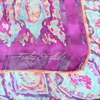 Fisba Stoffels копринен принт шал 75x75