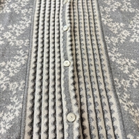 Oleana Women's Silk Wool Floral Cardigan (L)