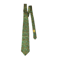 Christian Dior Monsieur Multicolor Print Silk Tie 59''