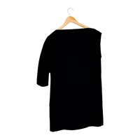 Alexander McQueen Black Zip Boat Neck Midi Dress (IT40/M)