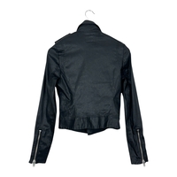 True Religion Moto Coated Faux Leather Jacket (S)