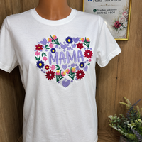 Тениска с бродерия „МАМА”