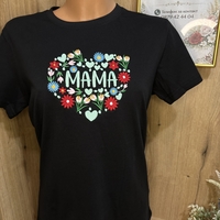 Тениска с бродерия „МАМА”