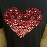 Тениска с бродерия ,, ЕТНО СЪРЦЕ''