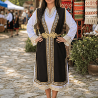 Дамска народна носия „Златна Тракия“ – кенарена риза и вълнен елек