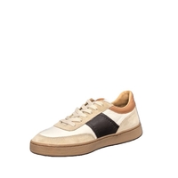 Мъжки сникърс / кец / естествена кожа / 730 / бежаво+кафяво+таба