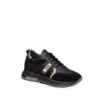 Дамски сникърс / кец / естествена кожа /723-35/черно