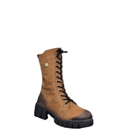 Дамски елегантни боти / естествена кожа/набук / таба/78-40