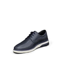 Мъжки мокасини / лоуфъри  / естествена кожа / 7426/синьо/анатомична стелка