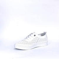 Women's casual shoes / natural leather / anatomical insole / white /756