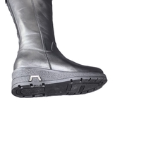 Дамски ежедневни ботуши / естествена кожа /черно /723-11