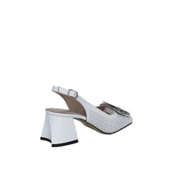 Women's elegant shoes / natural  leather / white /708-168