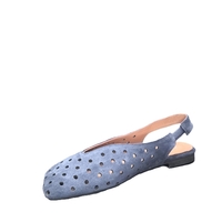 Women's moccasins/slippers / genuine leather/716-42/blue