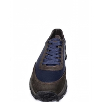 Men's sneakers / genuine leather / 750-02 / blue + brown / anatomical insole